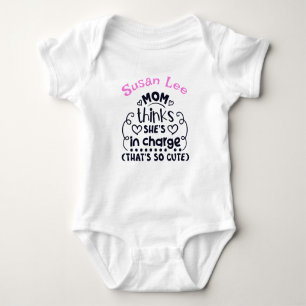 Cute Mamma Thinks Rosa och svart T Shirt