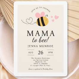 Cute Mamma till Bebisjukstölder för Rosa Inbjudningar