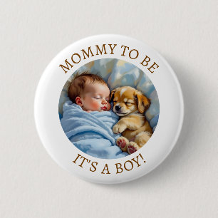 Cute Mamma to be Pojks babyskor Knapp