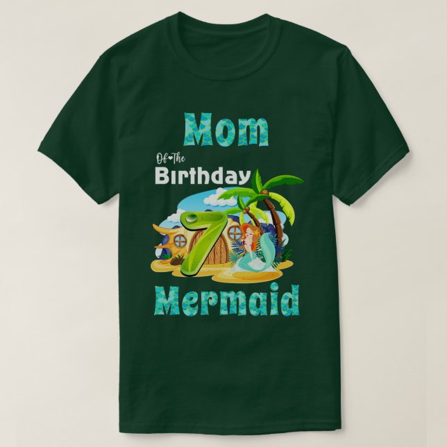 Cute Mamma vid 7:e födelsedag T Shirt (Design framsida)