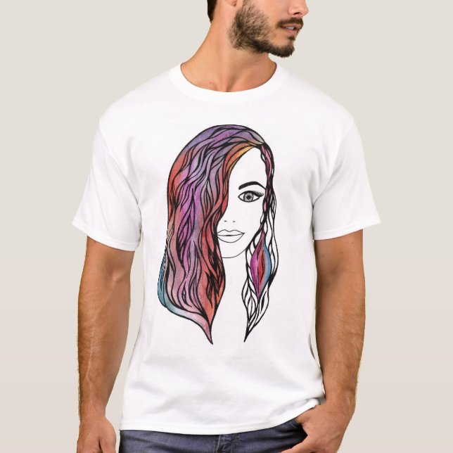 Cute manar, skjorta med bild t shirt (Framsida)
