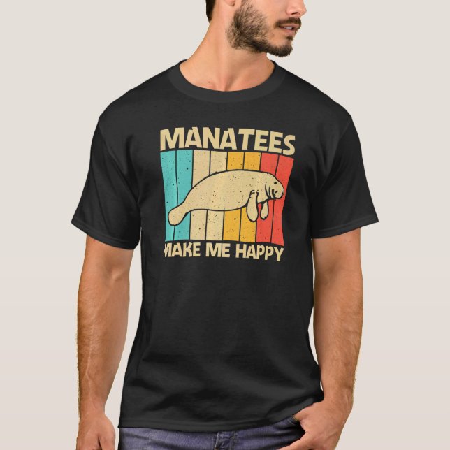 Cute Manatee For Men Women Sea Cow Dugong Manatee  T Shirt (Framsida)