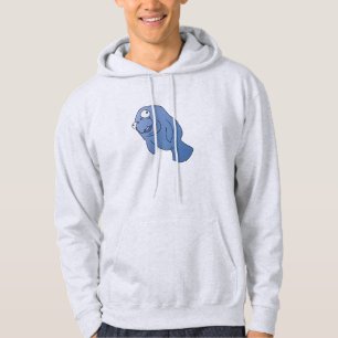 Cute Manatee Kramare Tecknad Animal Hoodie