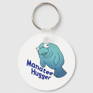 Cute Manatee Kramare Tecknad Animal Nyckelring