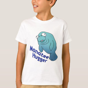Cute Manatee Kramare Tecknad Animal T Shirt