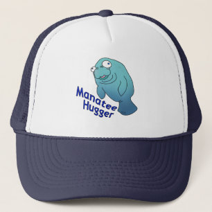 Cute Manatee Kramare Tecknad Animal Truckerkeps