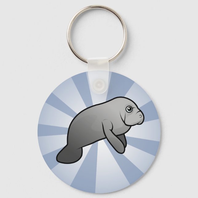 Cute Manatee Nyckelring (Framsida)
