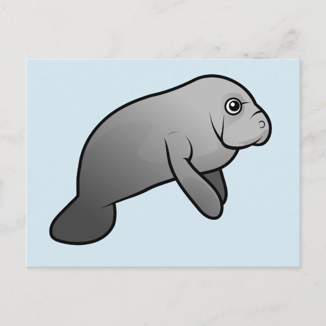Cute Manatee Vykort (Framsida)