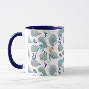 Cute Manatees med bubblor Mönster Mugg