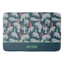 Cute Manatees Sjöliv Animals Mönster