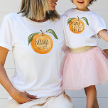 Cute Mandarin Orange Mamma Mamma Child Matching T Shirt<br><div class="desc">Vattenfärgsmålad mandarin-orange frukt med anpassadet "mamma" och "fastställt datum" hittar en motsvarande "mamma cutie"-skjorta i min samling "Mamma och mina mönster".</div>