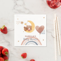 Cute måne Bear African American Children dusch