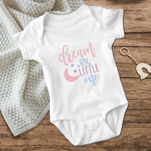 Cute Måne Dream Big Little One Rosa Flicka T Shirt