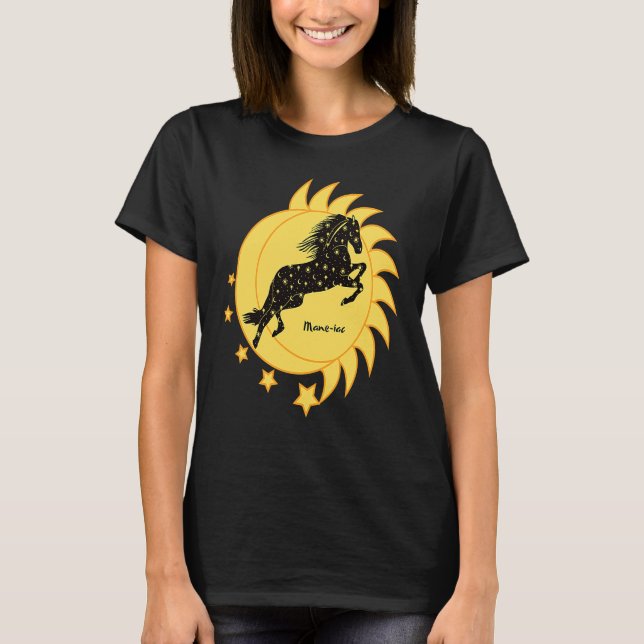 Cute Mane iac Celestial Horse Dancer Girls Graphic T Shirt (Framsida)