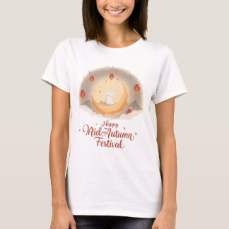 Cute Måne-kanin - Lycklig Mid-Autumn Festival Tee