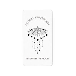 Cute Måne Moth Apothecary, Candle, Ritual Label Adressetikett