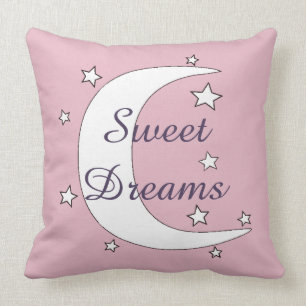 Cute Måne och Stars Sweet Dreams Kudde