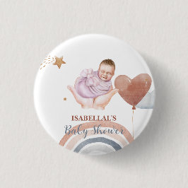 Cute måne star African American Children-dusch Knapp