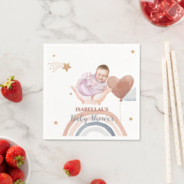 Cute måne star African American Children-dusch Pappersservett