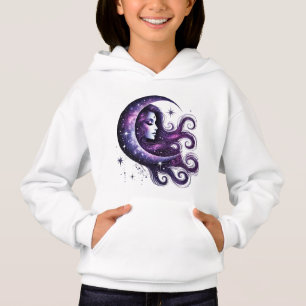 Cute måne stjärnor flickor t shirt