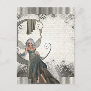 Cute manga fairy vykort