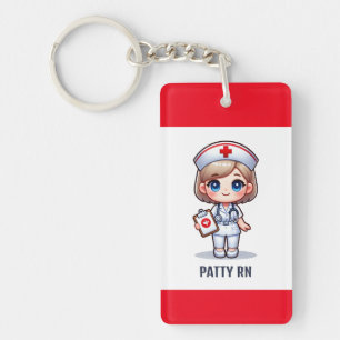 Cute Manga Nurse med Blonde Hair Blue Ögon Anpassn