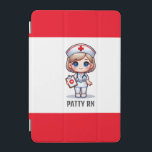 Cute Manga Nurse med Blonde Hair Blue Ögon Anpassn iPad Mini Skydd<br><div class="desc">Det här miniskyddet för sjuksköterskor på tabletten har en söt Manga-sjuksköterska med sjuksköterskefack och utrustning med namn för att anpassa sig. Perfekt till sjuksköterska eller sjuksköterskeskola student. Bild genererad med AI.</div>