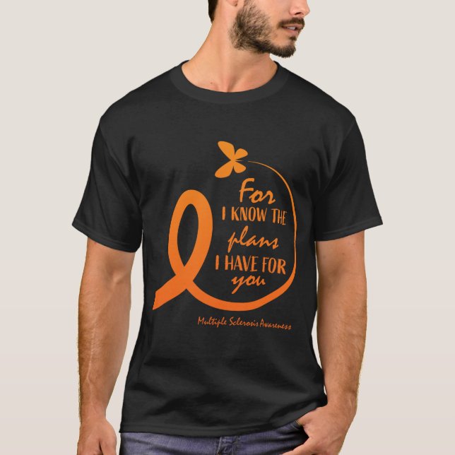 Cute Många Sclerosis Awareness Gift Christian B T Shirt (Framsida)