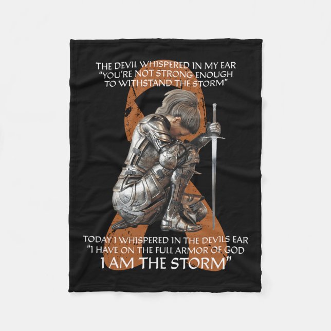 Cute Många Sclerosis Women ger Orange Awarene Fleecefilt (Framsidan)