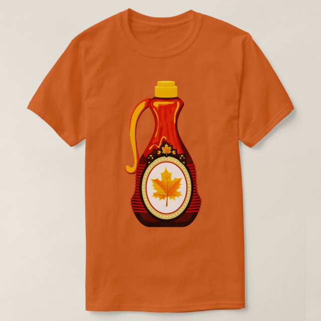 Cute Maple Syrup Flaska T Shirt (Design framsida)