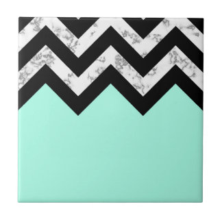 Cute Marble & Chevron Kakelplatta