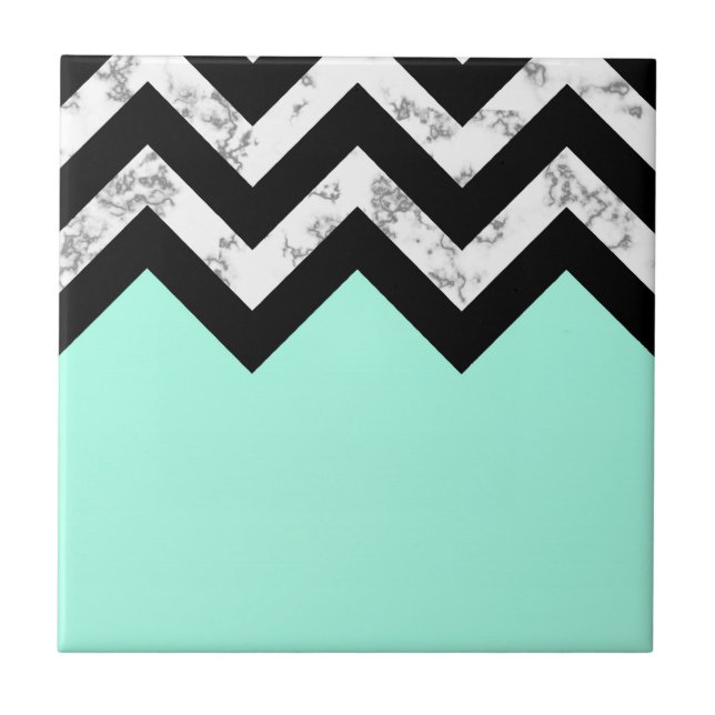 Cute Marble & Chevron Kakelplatta (Framsidan)
