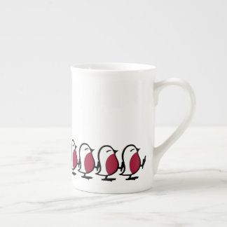 Cute Marching Robins Simple Bird Line Drawing Benporslin Mugg
