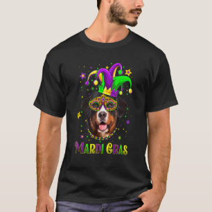Cute Mardi Gras Carnival Bernese Mountain Hund Mar T Shirt