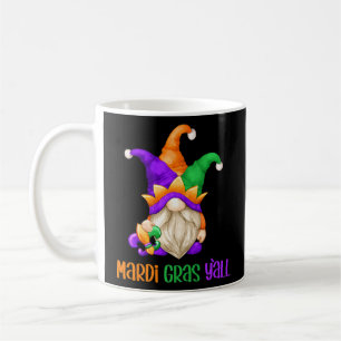 Cute Mardi Gras Gnome for Teacher Gult Mardi Gr Kaffemugg