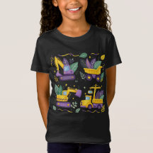 Cute Mardi Gras Kids Construction Lastbil Pojke