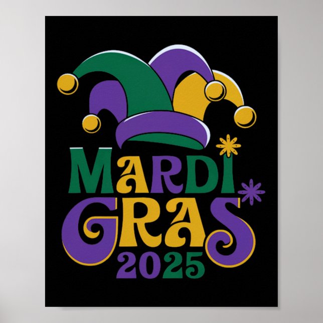 Cute Mardi Gras Mask Roligt 2025 Poster (Framsidan)