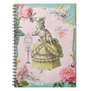 Cute Marie Antoinette - bärbar dator / 6,5 x 8,75 Anteckningsbok Med Spiral