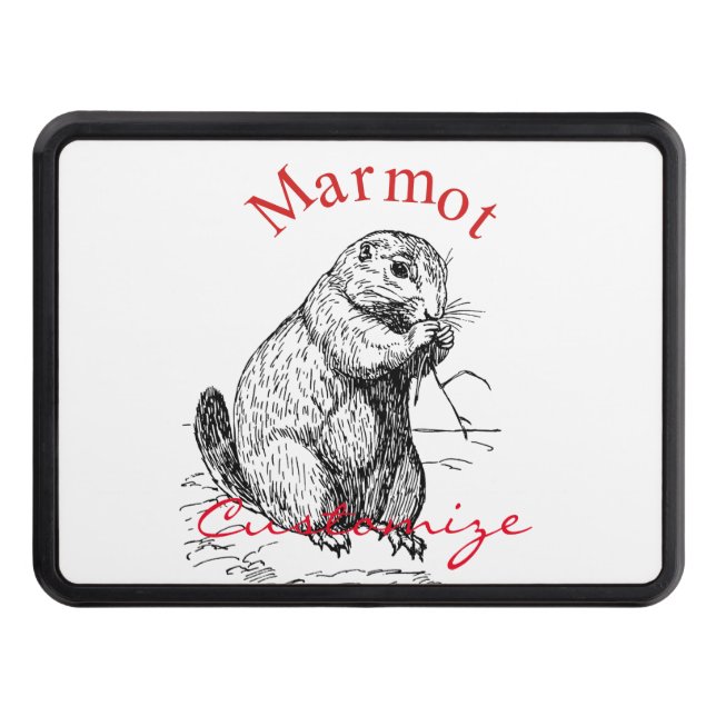 Cute Marmot Animal Thunder_Cove Dragkroksskydd (Framsidan)