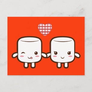 Cute Marshmallow-par Vykort