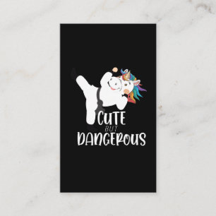 Cute Martial Arts Farligt Unicorn Karate Visitkort