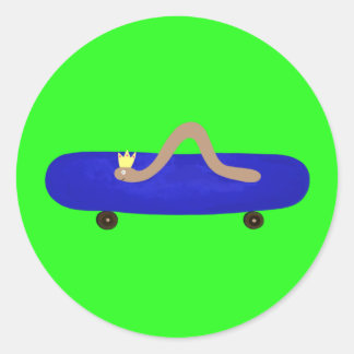 Cute mask på skateboard runt klistermärke