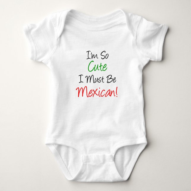 Cute måste vara mexikansk tee shirt (Framsida)
