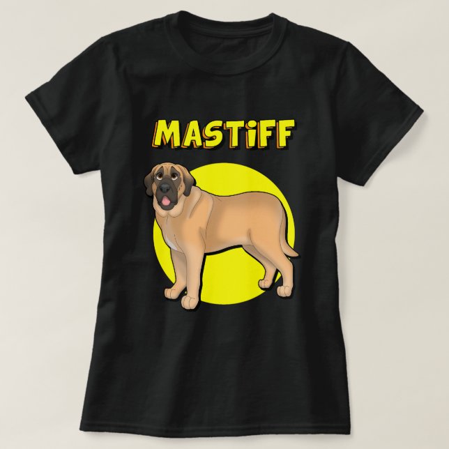 Cute Mastiff T Shirt (Design framsida)