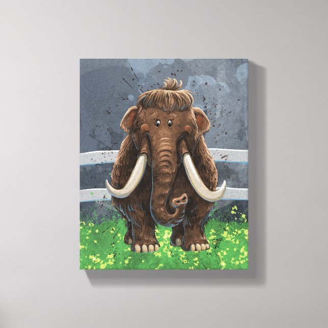 Cute Mastodon Canvastryck (Framsida)