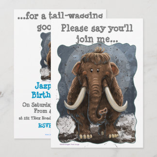 Cute Mastodon Inbjudningar