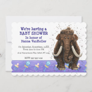 Cute Mastodon Inbjudningar