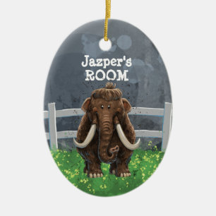 Cute Mastodon Julgransprydnad Keramik