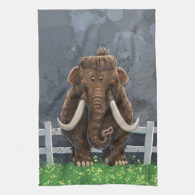 Cute Mastodon Kökshandduk (Vertikal)