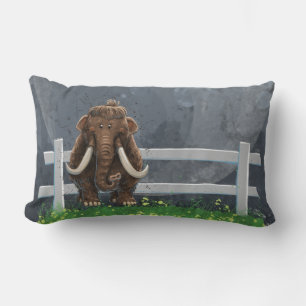 Cute Mastodon Lumbarkudde